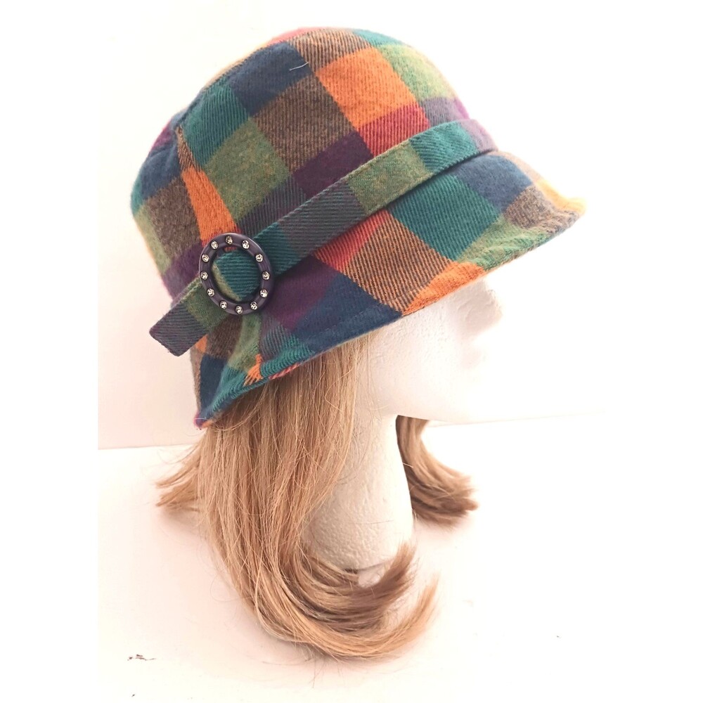 Manhattan Hat Company Bright Multi Plaid Bucket Hat O/S